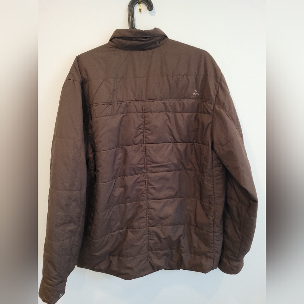 Prana Men's Quilted Jacket in Dark Brown - Picture 3 of 12